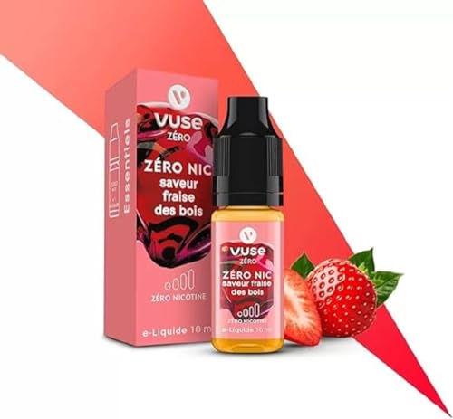 VUSE Zero Nicotine – SANS NICOTINE - Flacon e-Liquide pour eTank Mini – Recharge pour Cigarette Électronique - Saveur : Fraise des Bois, 10 ml