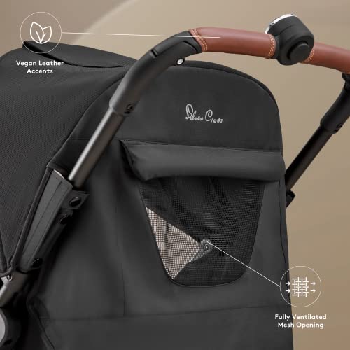 Silver Cross Jet 3 Full Size Tsa Approved Infant & Toddler Stroller, Lightweight Airplane Travel Pram, Compact One Hand Fold Baby Strollers W/Water Resistant Rain Cover,Holds Newborn - 55 Lbs, Silver #TOP6