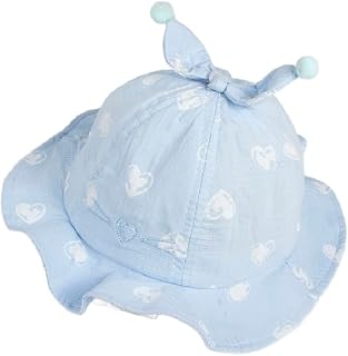 THE DDS STORE Spring Cute Baby Sun Hat Heart Print Baby Boy Girl Bucket Hat Summer Outdoor Kids Children Panama Caps Toddl... Price In India