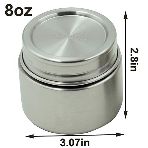 Coagu 8Oz Coffee Canisters: Premium 18/8 Stainless Steel Containers Perfect For Children's Lunches, Tea, Sugar, Coffee Storage, And Candy #TOP1