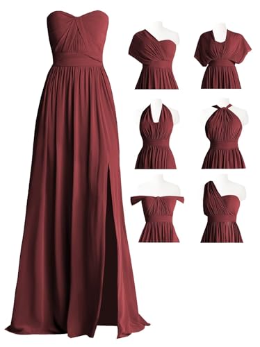 MYDRESS Chiffon Convertible Bridesmaid Dress Long Infinity Dress with Bandeau