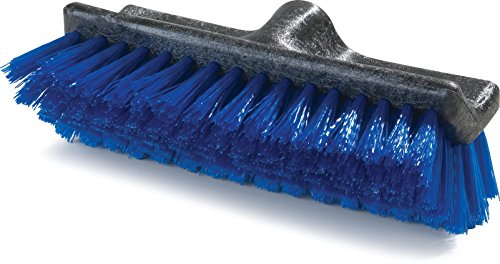 SPARTA Flo-Pac Deck Brush Floor Scrubber, Grout Brush with Dual Surface for Bathroom, Patio, Kitchen, Wall and Deck Cleaning, 10 Inches, Blue, (Pack of 12)