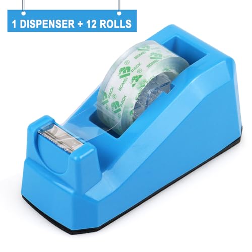Ruban adhésif transparent à forte adhérence avec mandrin bleu 2,5 cm