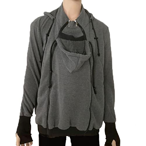 amropi Känguru Hoodie Babytrage Männer Pullover Winter Warme Babytrage...