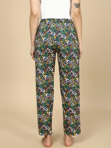 Image of PYNK by Lux Cozi Women's Cotton Printed Palazzo Pyjama Relaxed Lounge Pants | Super Soft Comfortable | Loungwear Pyjama Pant-Pack of 1