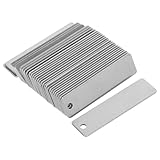INOOMP Blank Stainless Steel Metal Tags Rectangle, 30Pcs Engraving Stamping Blanks for Travel and Pet