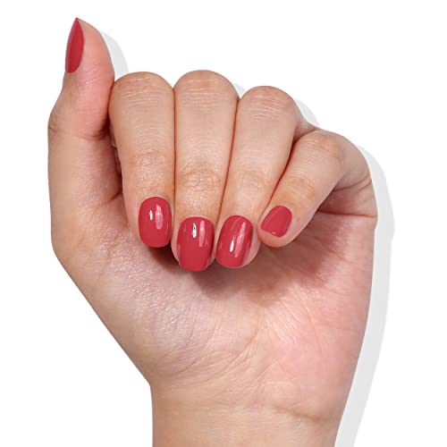 Londontown Lakur Enhanced Color Nail Polish, Hot Tropic Summer Collection, Vegan Cruelty-Free 21+ Free Nail Lacquer, Flushed Cheeks, Blush Red, 40Fl. Oz. #TOP3