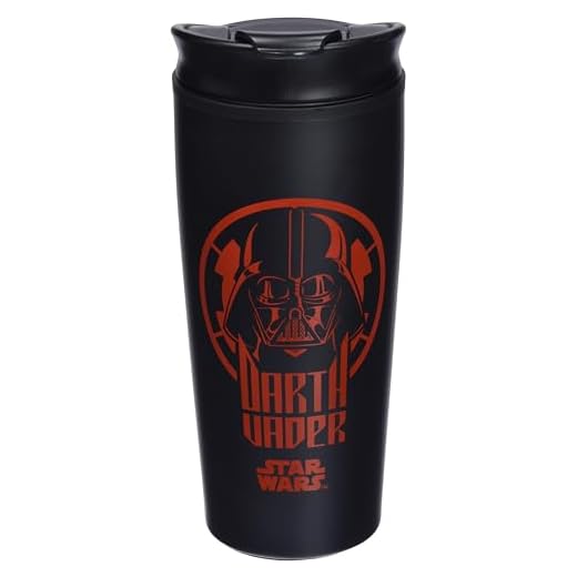 Star Wars MTM25362 - Taza de viaje (metal, 425 ml), diseño de Darth Vader