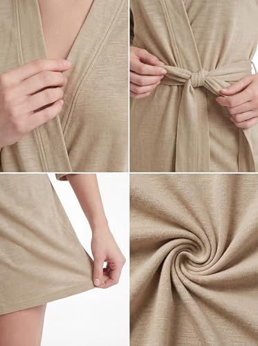 Image of Women's Kimono Robes Lightweight Bath Robe | Soft Sleepwear V-Neck Ladies Nightwear - Coverup | Multi-Packs & Colors