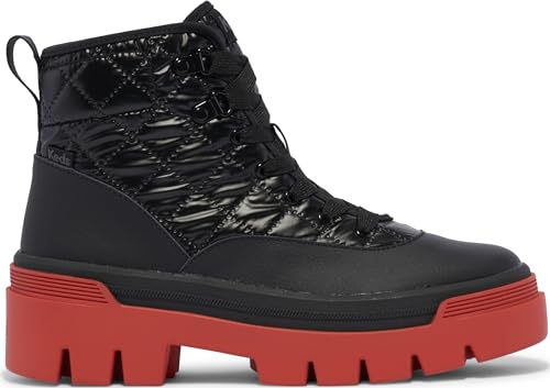 Keds Women's Soho Boot, Black/Red Quilted Nylon, 6 Medium - image 2