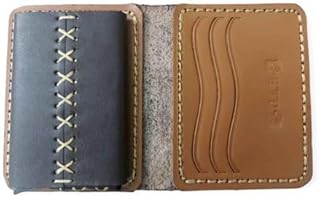 محفظه كروت جلد طبيعى فائق الجوده أنيقه بحزام تصلح كهديه قيمه خصيصا للاصدقاء الاجانب، بني