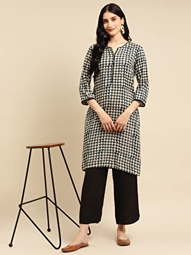 Image of rangita Rayon Knee Length Printed Straight Kurti for Women | Kurta for Women