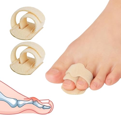 CEYOME Hammer Toe Straightener - 2 Pcs Broken Toe Wraps Hammer Toe Corrector for Women & Men Toe Splint Relief for Correcting Hammer Toes Broken Toes Crooked Toes & Overlapping Toes