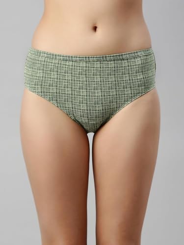 Image of Enamor Chic Cotton, All Day Comfort, Mid Waist Hipster Panty for Women - Naturally Breathable, Antimicrobial with Stain Release, Inner Elastic, Full Coverage - (Pack of 3)