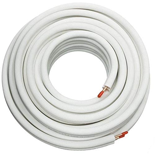 Tubo de cobre refrigerante 25 m 1/4" +3/8" cobre aislado 25 m