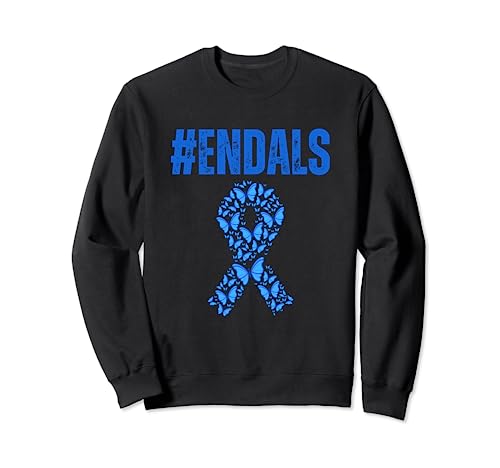 End ALS Awareness Support - Mariposas de cinta azul Sudadera