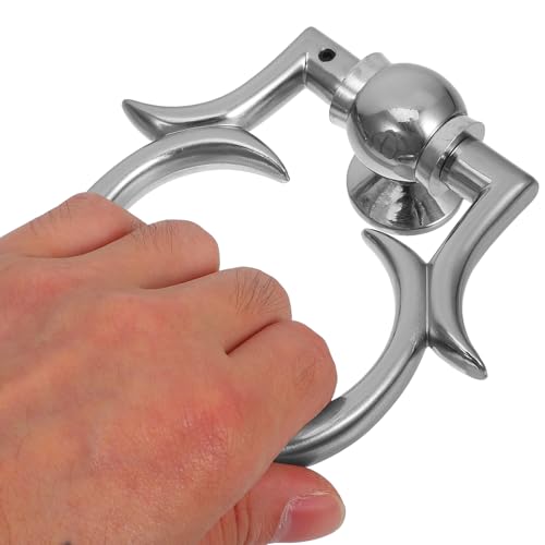 Doitool Türklopfer Vintage, Klopferring Aus Zinklegierung Für Haustür, Europäisches Design, Glatte Basis, Ergonomischer Griff, Dekoration Für Haustür, Silber