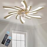 LASANYA Deckenventilator mit Beleuchtung,Fernbedienung Und APP, Timer ventilatorUmkehrbar DC...