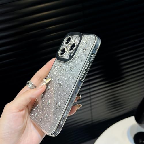 Coque iPhone 13 Pro silicone transparent anti-choc protection objectif motif pailleté stars