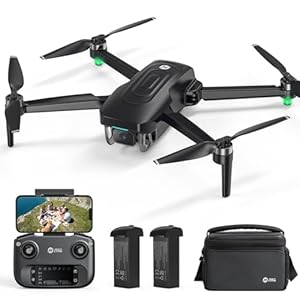 Holy Stone GPS Drohne mit Kamera 4K EIS für Erwachsene, HS175G RC Quadrocopter mit 60 Min, Lang Flugzeit, Follow Me, Bürstenloser Motor, Kreisflug, Flugbahn Kameradrohnen für Anfänger unter 249g, C0