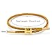 Nayubo Simple Titanium Rope Steel Wire Bracelet with Adjustable Design Polished H Shape Clasp Bracelet Outdoor Casual Minimalist Fashion Gift for Women Men (Gold)