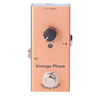 Keenso Pédale d’effets de Guitare Basse DC 9V JDF-6 Pédale d’effet de Guitare électrique Vintage Phase Mini Phaser - Les Beatles, Paul McCartney, John Lennon, RIngo Starr, George Harrison