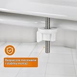 Mocowanie deski sedesowej, zestaw 4 sztuk, śruby 80 mm zapewniają stabilne mocowanie na pokrywie
