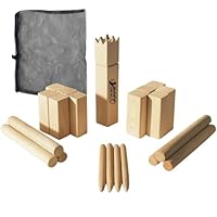 Best Sporting Nordmann-Schach Reise-Set | Kubb Spiel für Erwachsene & Kinder | Outdoor Wurfspiel aus Holz | Gesellschaftsspiel für Draußen | Kompaktes Holzspiel mit Tragetasche