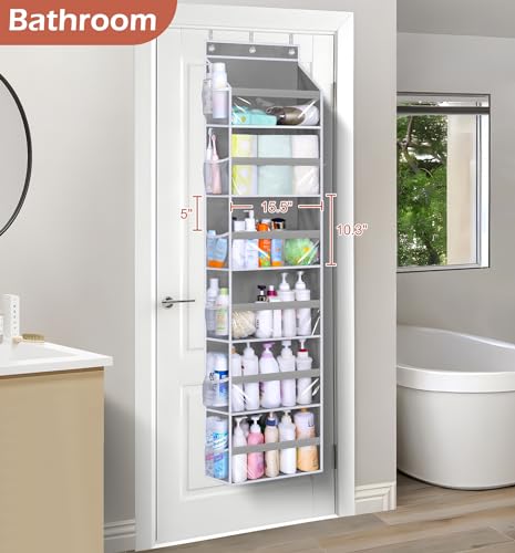 Misslo SPJ-191GY-FBA Over The Door Organizer Hanging Storage thumb #1