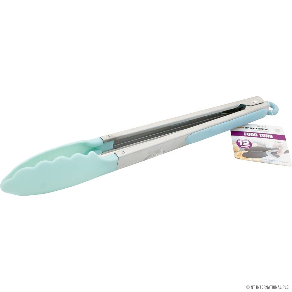 Silicone Prima Kitchen Tongs - Non-Slip Stainless Steel Handle - Handy Utensil For Cooking, Bbq, Buffet, Salad, Air Frying