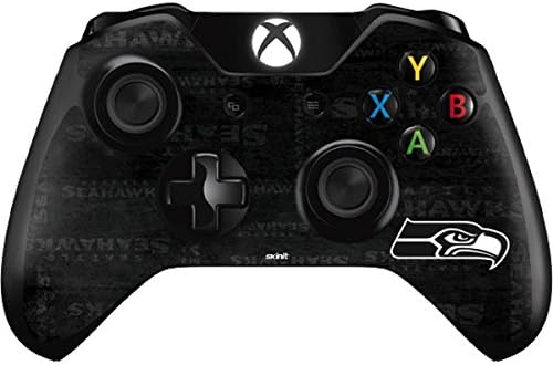 Skinit Decal Gaming Skin Compatible with Xbox One Controller - Officially Licensed NFL Seattle Seahawks Black & White Design