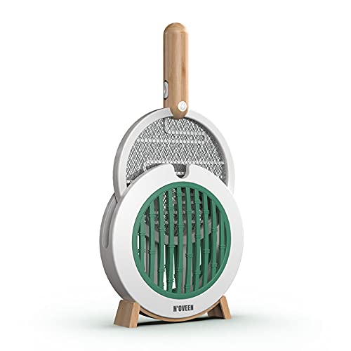 NOVEEN IKN 870 - Repellente per insetti elettrico 2 in 1 con alimentazione propria, trappola elettrica portatile per mosche – Zanzariera elettrica per insetti