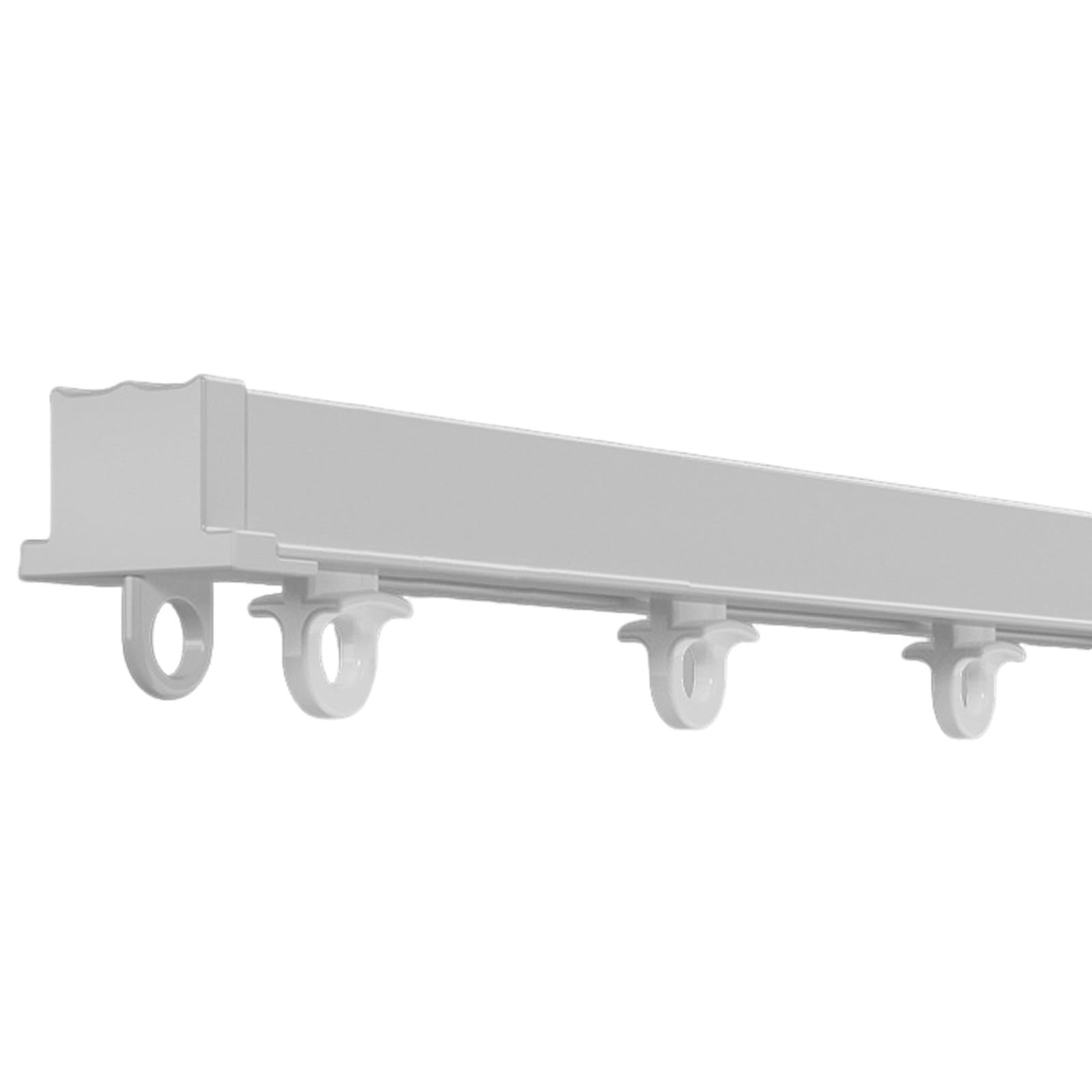 swish curtain track, Aluminium Alloy Curtain Rail Ceiling Track for Curtains Invisible Room Divider for Classrooms and Bedrooms White 2.9m/9.5ft), .8m(White,2.5m/8.2ft(1.25m*2))