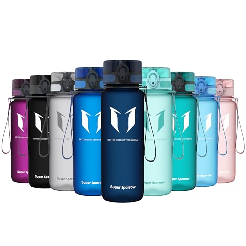 Super Sparrow Borraccia Sportiva & Bottiglia Bambini Senza Perdite - 750ml Bottiglia Acqua Plastica Riutilizzabile - Senza BPA