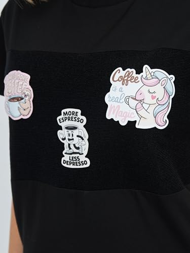 Women's Cotton T-Shirts with Stickers Medium