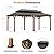 Modern Shade The Horizon Permanent Hardtop Gazebo 12' x 20' w/ 4 LED Lights, Outdoor Gazebo w/Galvanized Steel Double Roof, Patio Gazebo w/Decor Hooks, Mosquito Nettings, Wood-Looking