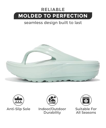 Project Cloud Super Foam Flip Flops for Women Footwear - Memory Foam and Lightweight Platform Sandals Women Beach Vacation Essentials - Non Slip Durable and Soft Slippers (Abra)