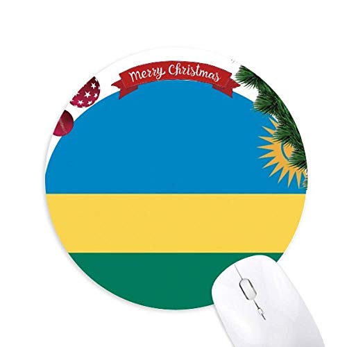 le rwanda, l'afrique du drapeau national tapis de souris en caoutchouc de sapin de noël