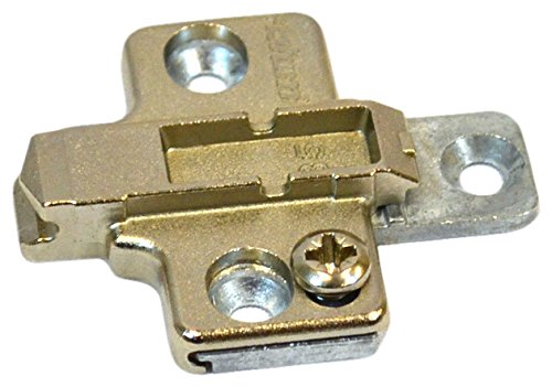 Blum 175H7100x8 175H7100, Frameless Mounting Plate, Clip-On, 0 mm Height (Pack of 8 Without Screws), Nickel Finish