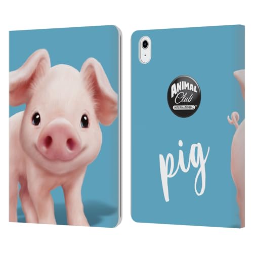 Protection iPad Air 11 Animal Club International housse cuir portefeuille porc