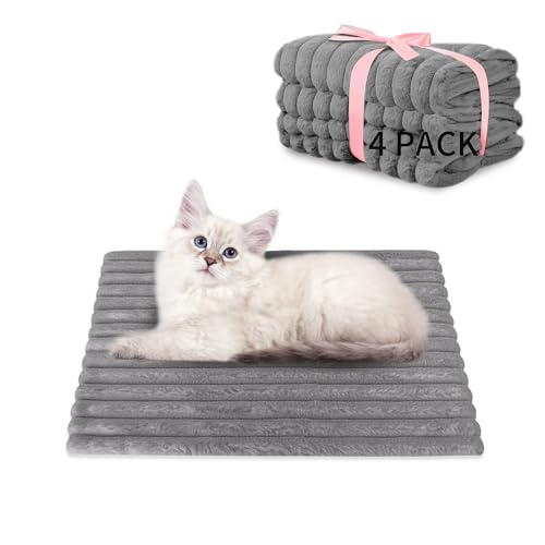 NWK Pack of 4 Fluffy Self Warming Cat Mat, Cat