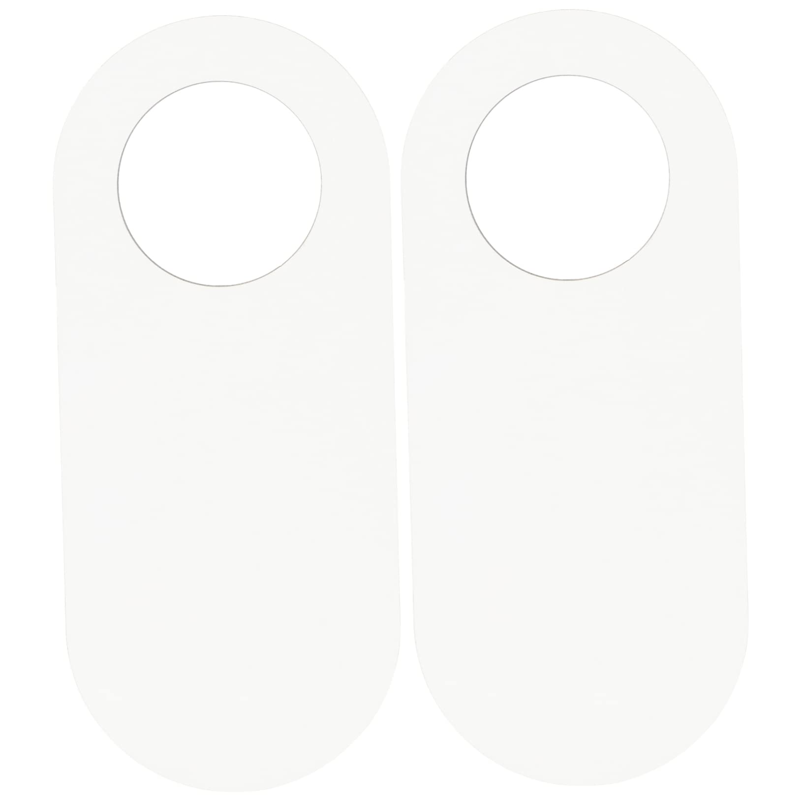 HOODANCOS Blank Door Knob Hangers 2 Pack Unfinished Wooden Signs Craft Supplies for Home Decor Woodburning Projects