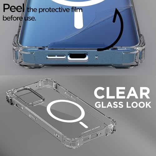 Image of Pikkme Back Cover for OnePlus 9 Mag-Safe Shockproof PC + TPU Protective Case Magnetic Support Bumper Case (Transparent Mag-Safe)