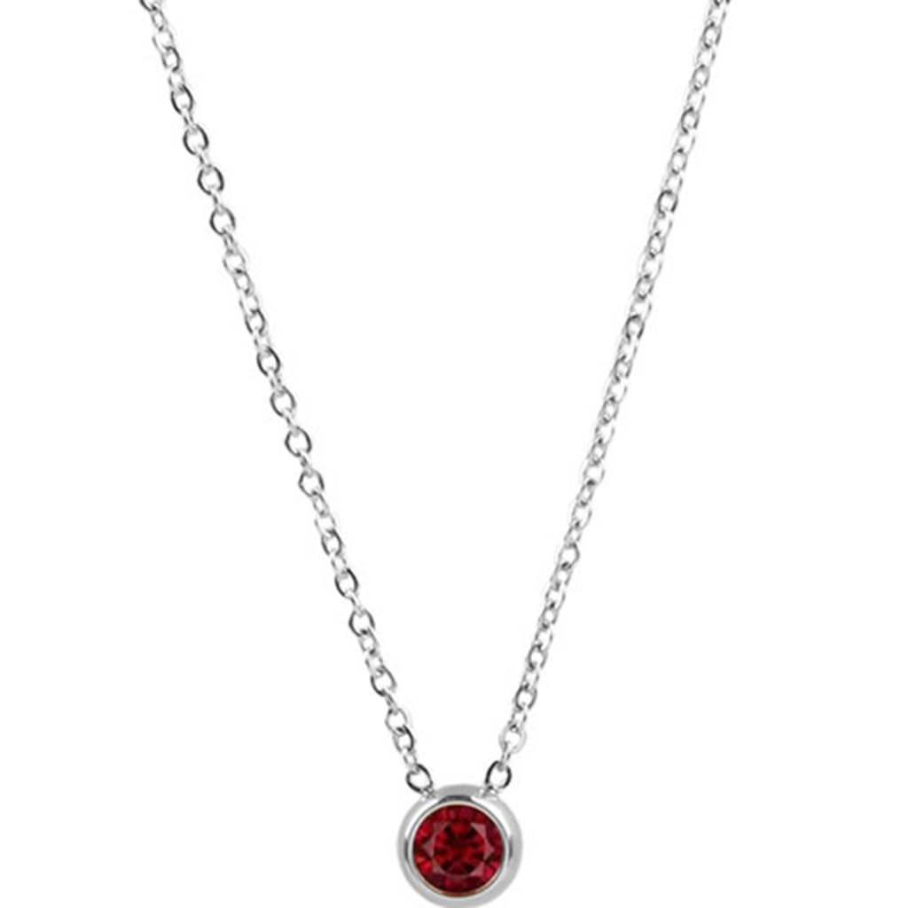 Jude JewelersStainless Steel Birthstone Classic Plain Solitaire Style Collar Statement Party Necklace