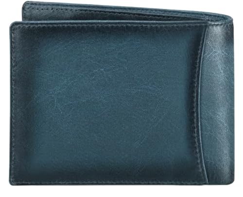 Image of WildHorn Rfid Protected Leather Wallet For Men, Blue