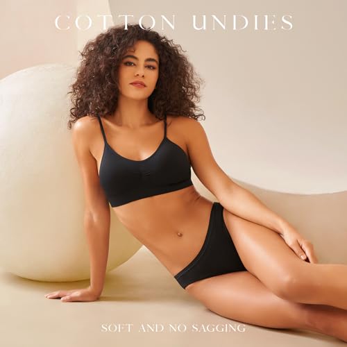 SIMIYA 7/10 Pack Cotton Underwear for Women Stretch Hipster Underwear Panties Breathable Soft Bikini Underwear2