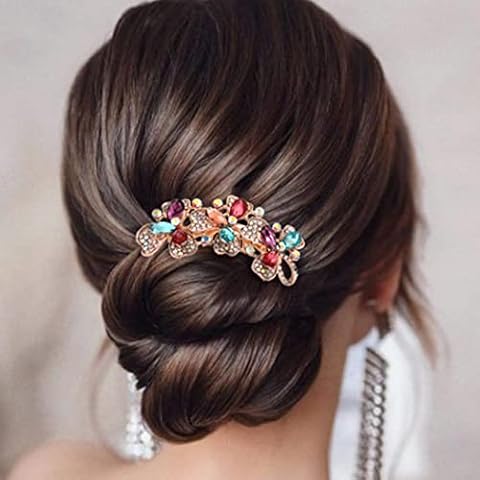 Peine de pelo de diamantes de imitación Bohend Cover