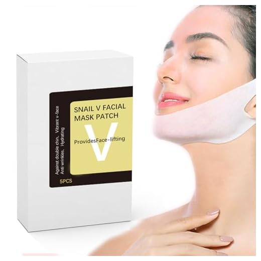 Pemarlis 5 Piezas V Line Lifting Mask,Snail Essence Máscara de hoja facial,Cara Máscara de elevación,Mascarilla Reafirmante V-Line, Hidratante Hidratante Antienvejecimiento Esculpe la Mandíbula