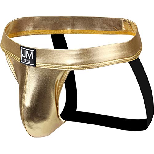 2020 Sexy Herren Slip Suspensorium Unterwäsche Sexy Herren Slips Jock Strap für Männer Unterwäsche (XL, Gold)