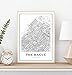 Produktbild DOUYUAN Den HAAG Karte drucken Niederlande Holland Karte Kunst Poster Stadt Straße Straßenkarte Kunst Leinwand Gemälde Bild Home Room Wall Art Decor 50x70cm